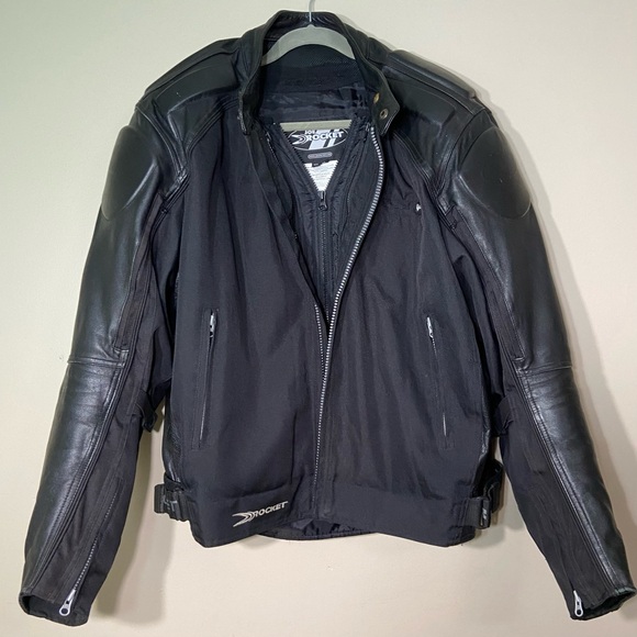 Joe Rocket XL Black Motorcycle Jacket with Protective Plates- removable lining - Picture 1 of 12